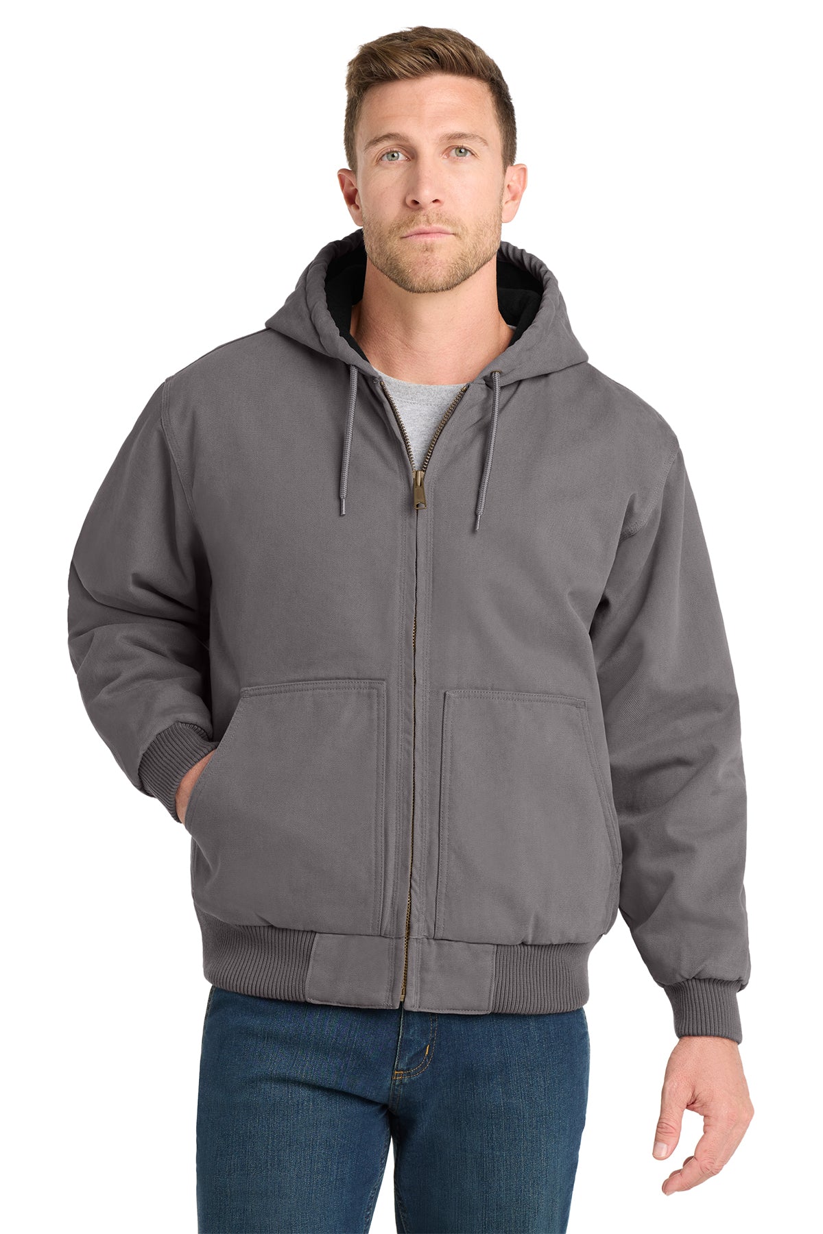 CornerStone Duck Cloth Insulated Hooded Work Jacket