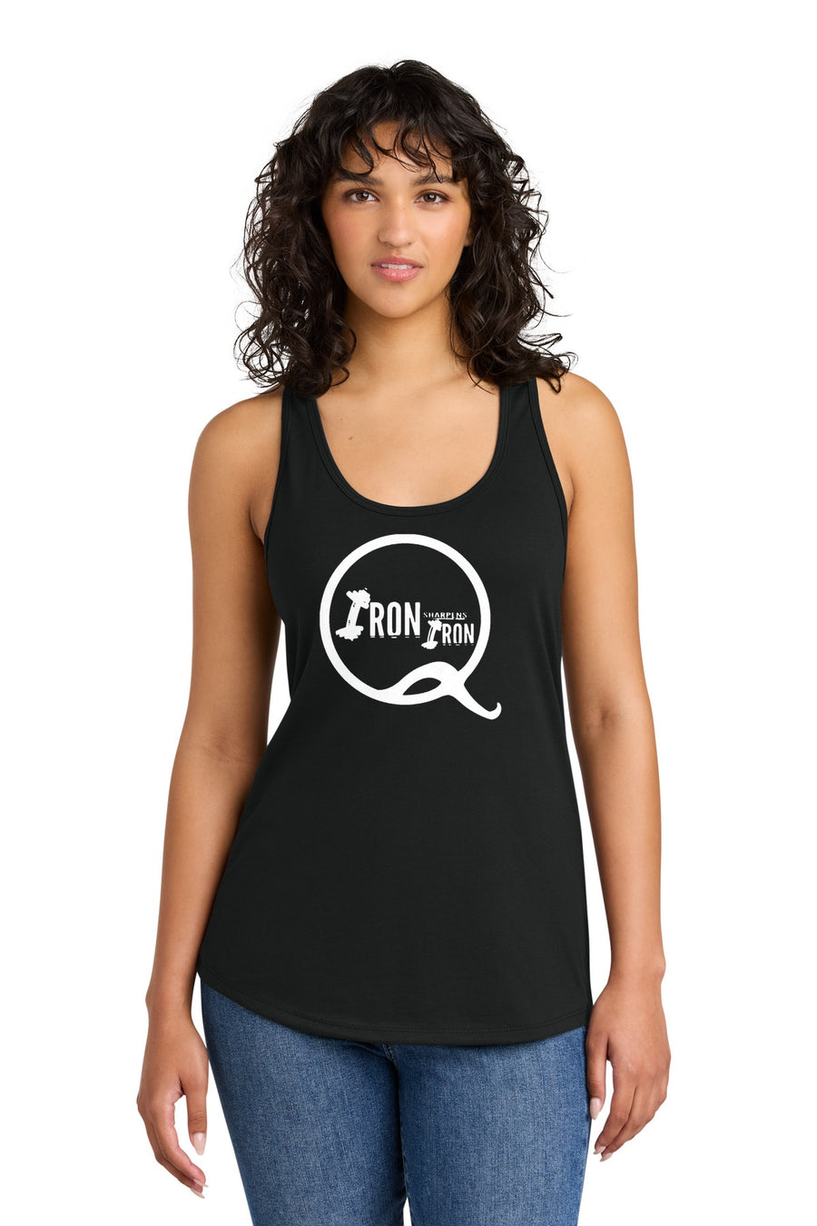 Iron Sharpens Iron Women's Racerback Tank, Black