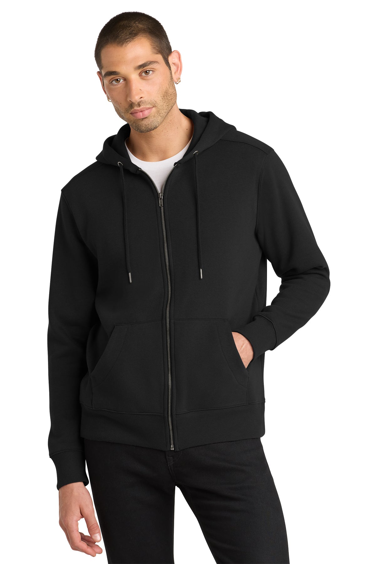 District Perfect Weight Fleece Full-Zip Hoodie