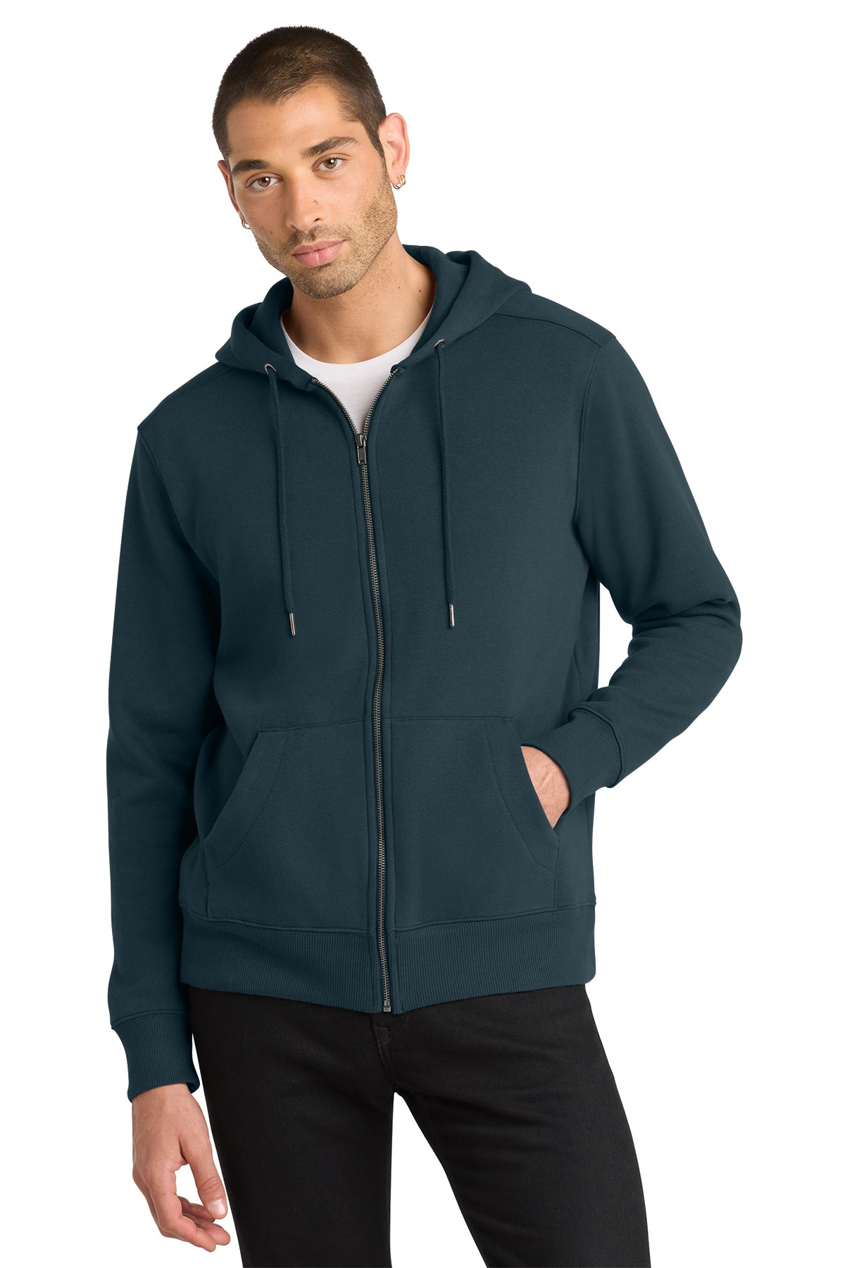 District Perfect Weight Fleece Full-Zip Hoodie